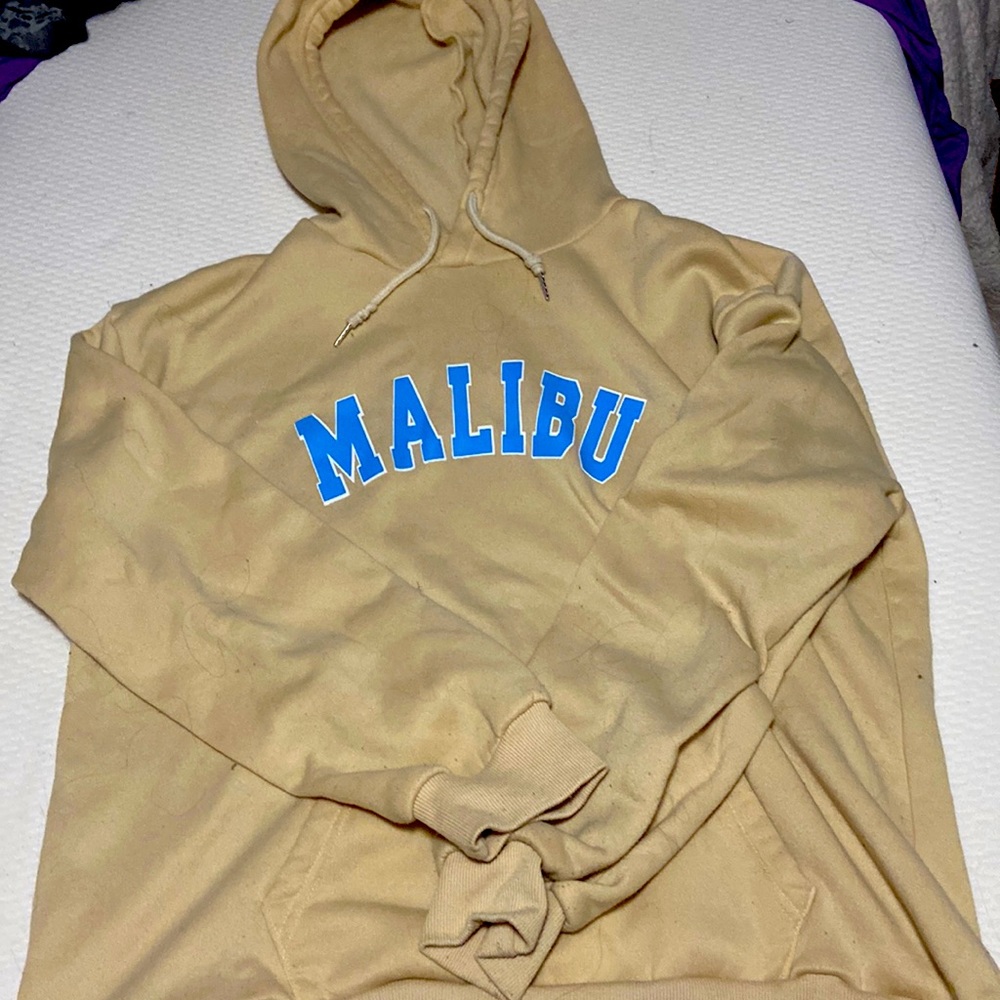 "malibu" beige hoodie never worn